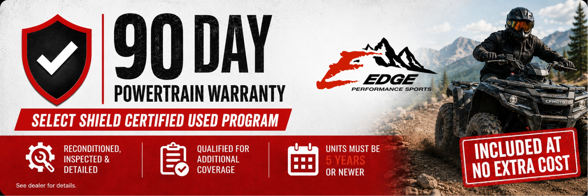 90-day powertrain warranty